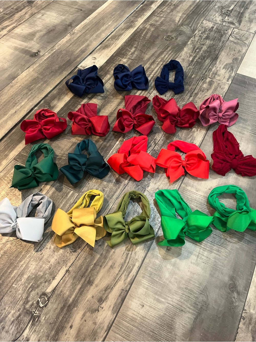 18 Baby Toddler Christmas Winter Bow Headband Bundle 2-3” Holiday Bows